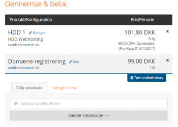 AzeHosting - Tilføj rabatkode