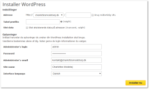 Lav en bog - Installering af WordPress