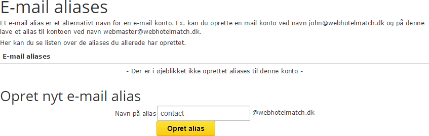 UnoEuro email alias